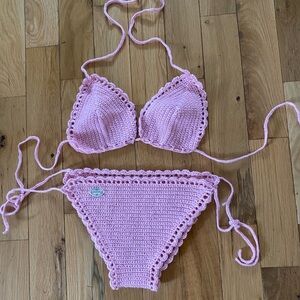 Sale !Pink Crochet Bikini Set NWT!